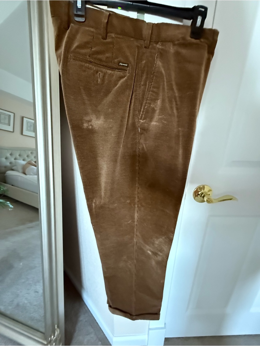 Faconnable Men's Corduroy Pants in Brown